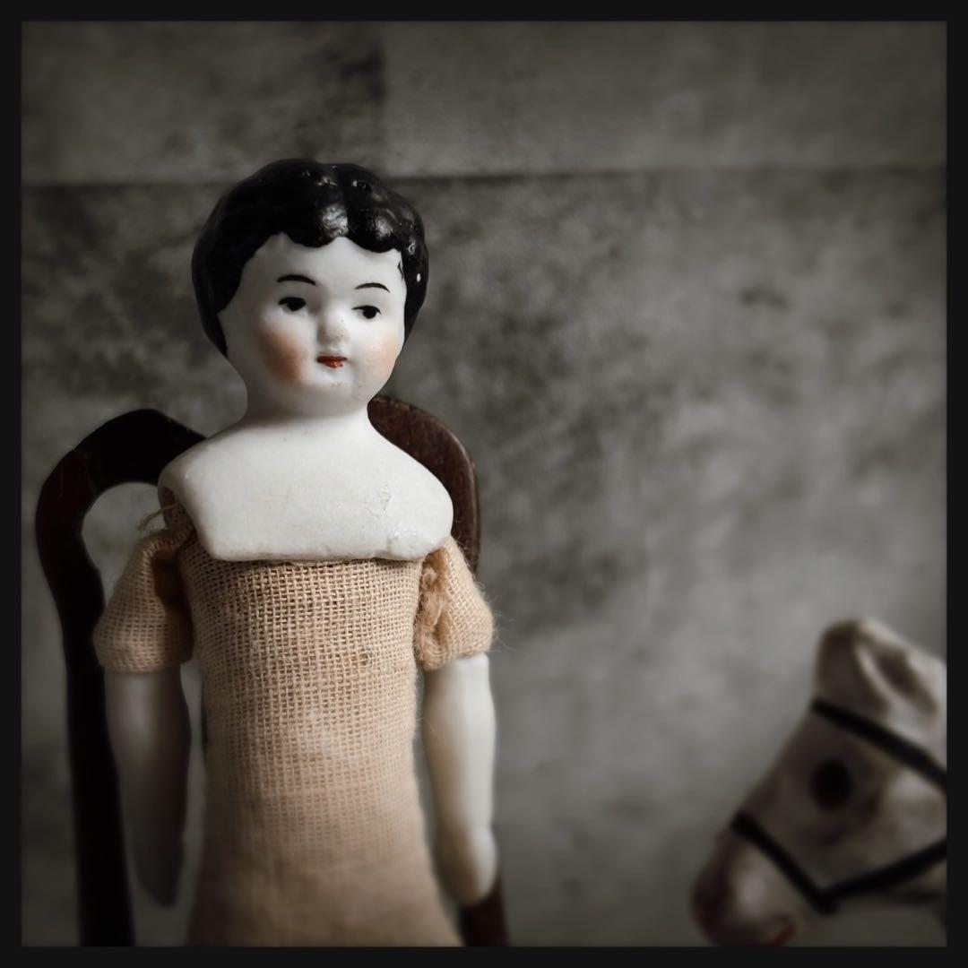 アンティーク 小さなチャイナヘッドドールＢ ビスクドール