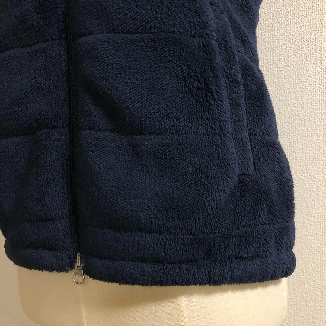 アディダスゴルフ フリースボア ダブルジップ ベスト ネイビー Mサイズ