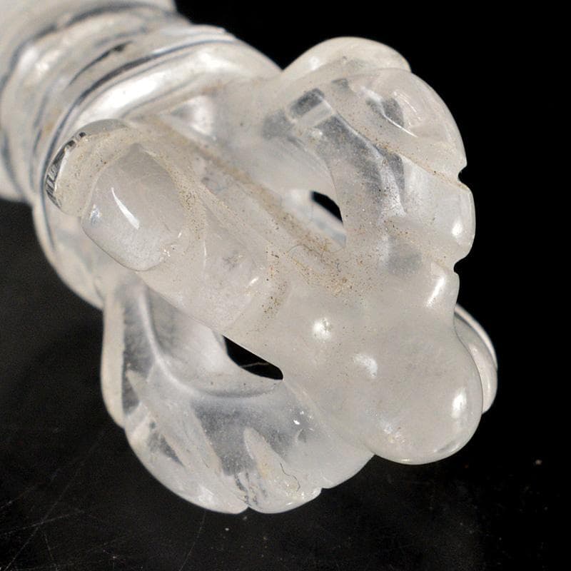 天然石　水晶彫刻　金剛杵　五独鈷　V　6308