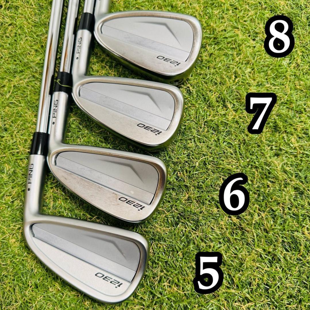 【良品】ピン i230 黒ドット メンズアイアンセット 7本 スチール S