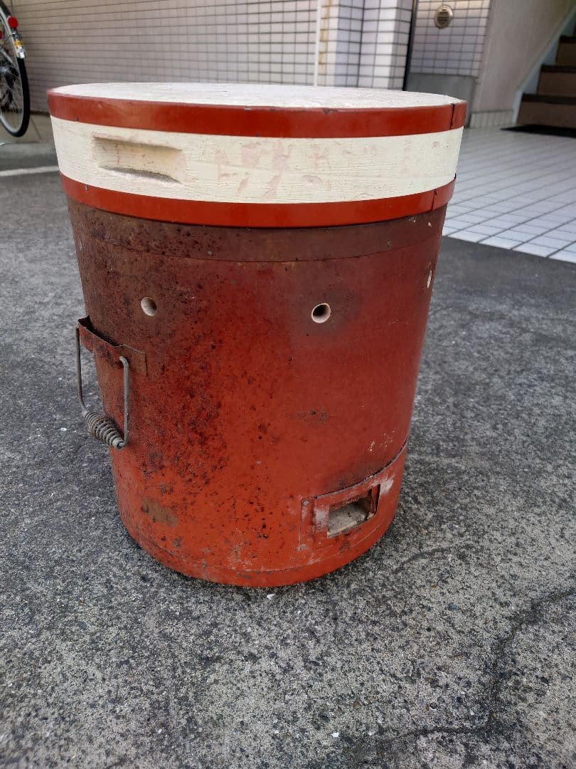 練炭コンロ　6号　大型　高さ35cm 蓋 合わせて41cm 直径32cm