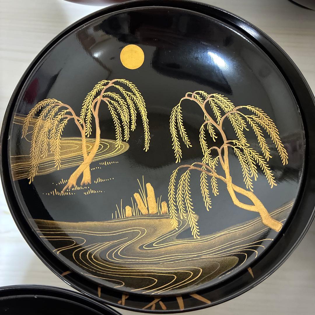 骨董　汁椀　木製漆器　蒔絵　アンティーク