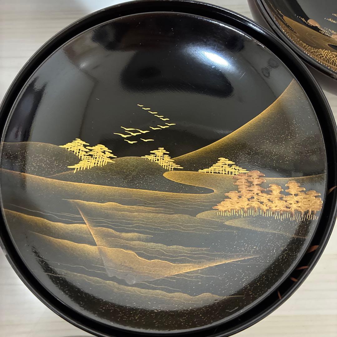 骨董　汁椀　木製漆器　蒔絵　アンティーク