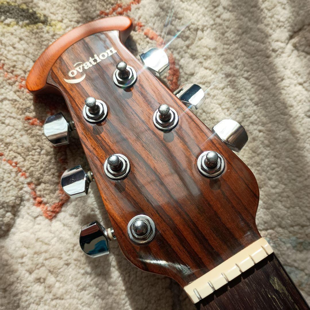 超美品　低弦高　Ovation エレアコギター 黒　Elite　おまけ付き
