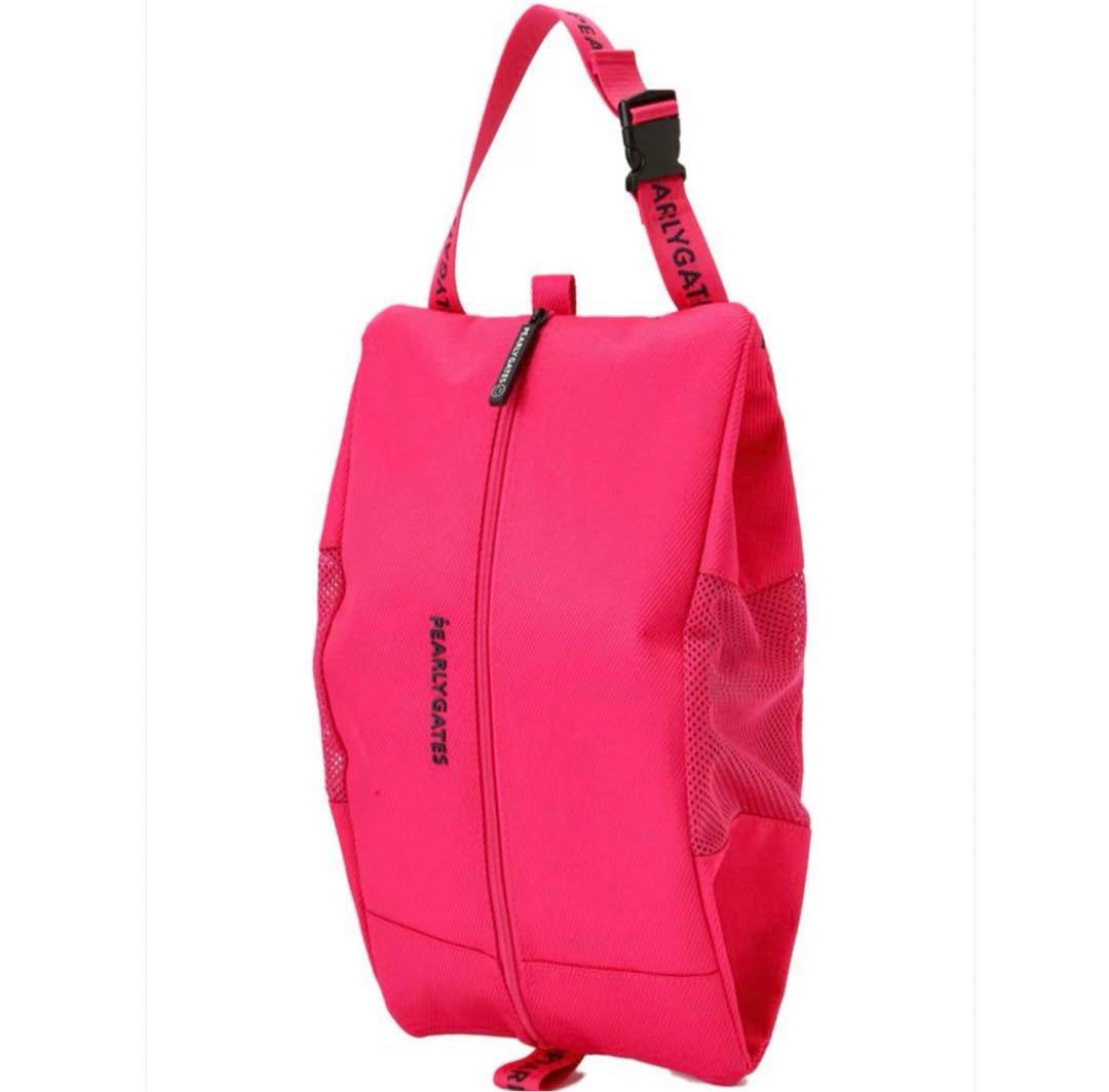 【新品】パーリーゲイツ　シューズバッグ　シューズケース　定番商品　ピンク