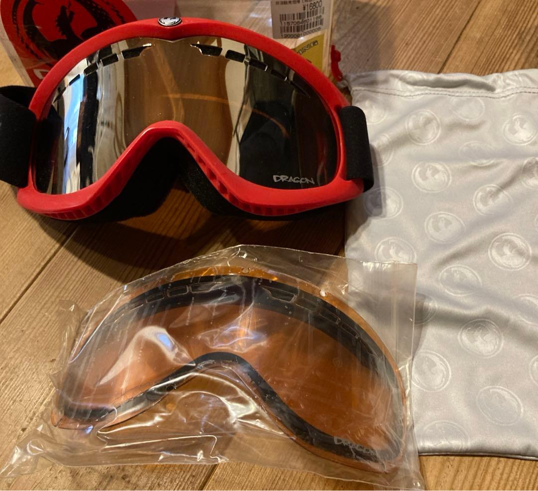 新品希少　DRAGON DX ゴーグル ホワイト エクストラレンズ付き