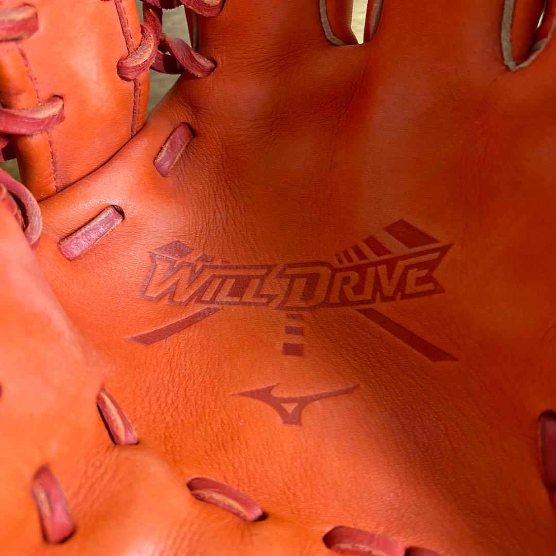 ミズノ WILD DRIVE 一般軟式 グローブ グラブ オレンジ 外野用 美品