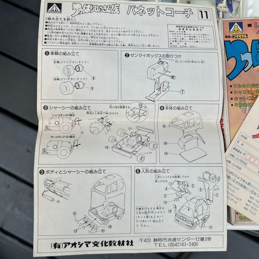 アオシマ　つっぱりひょうきん族1/つっぱり　バネットコーチ　11 未組立匿名発送