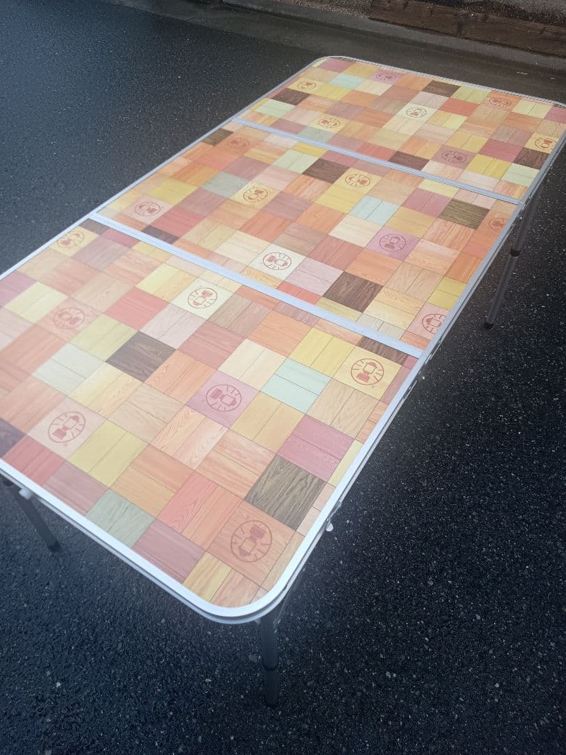 【Coleman】ナチュラルモザイクリビングテーブル/140 ②