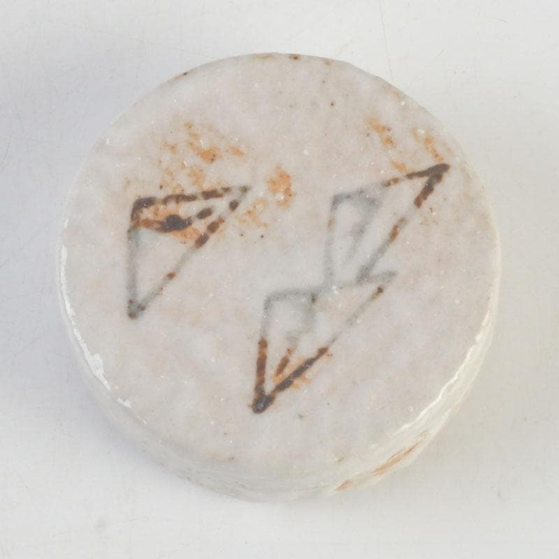 茶道具　志野焼　野中春清作　香合　時代箱付　V　9700