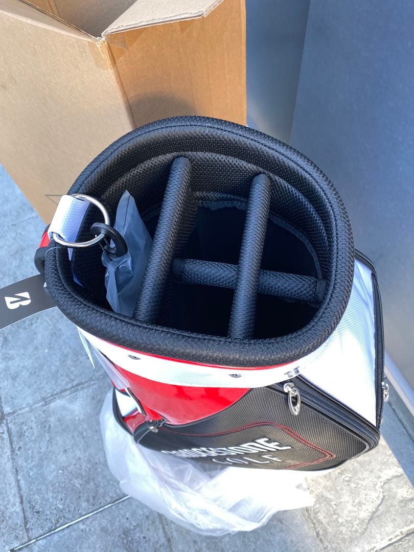 BRIDGESTONE GOLF キャディバッグ ホワイト/レッド　おまけ