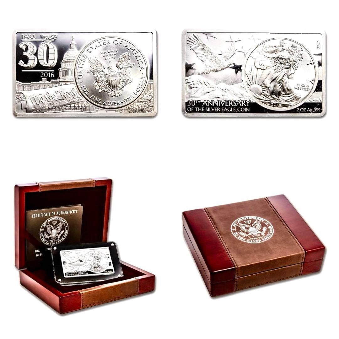 【美品・純銀】ウォーキングリバティ 30周年記念 3オンス銀貨《希少モデル