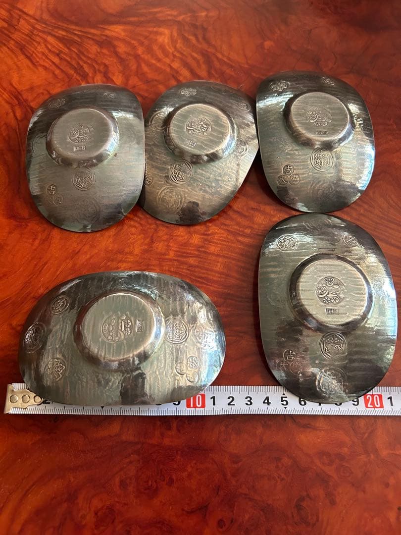 純銀製茶道具 5枚セット