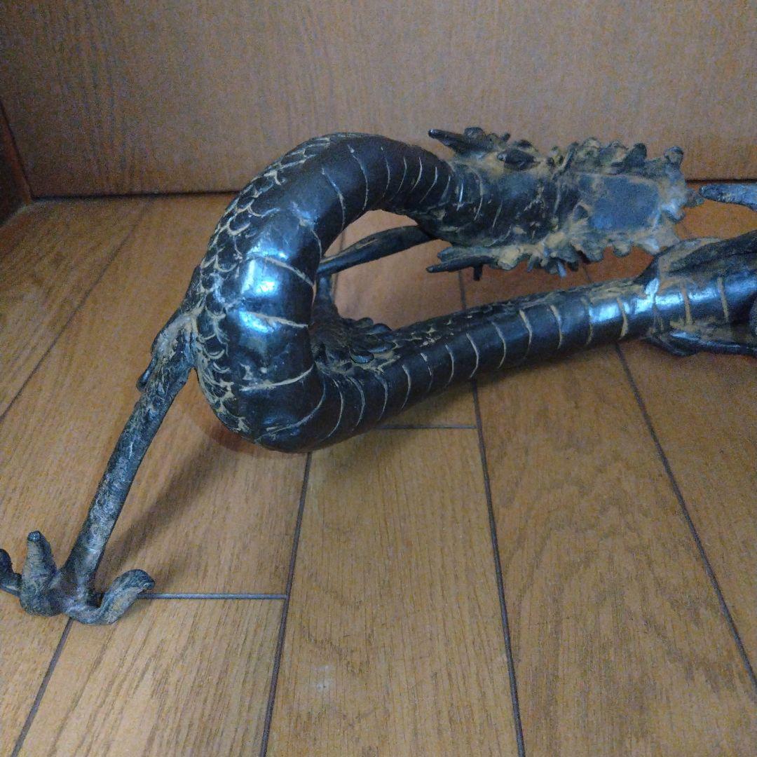 蒼*ウ様 鉄製　龍の置物　５０センチビッグサイズ　台付