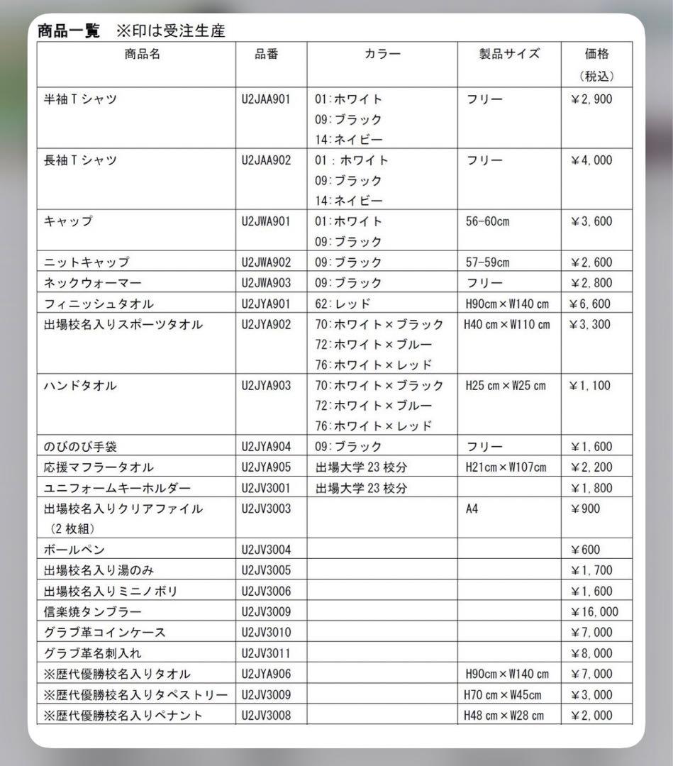 MIZUNO 箱根駅伝　出場校名入りスポーツタオル　2024 100回記念