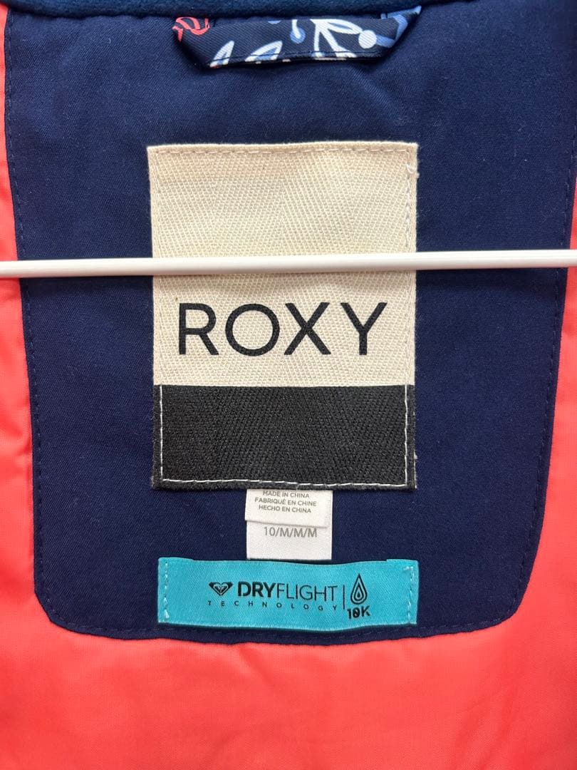 ロキシー　roxy ネイビー花柄スノーボードジャケット　10M 140cm
