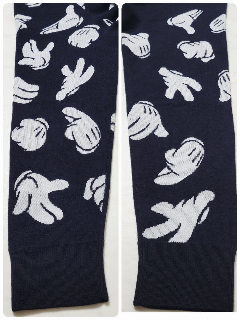 PEARLY GATES ミッキーマウス 総柄ニット セーター XL　黒 メンズ