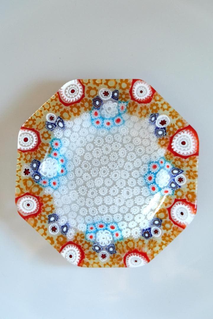 ベネチアンガラス ミルフィオリ 小皿 皿 江波冨士子/黒木国昭/藤田喬平/花瓶