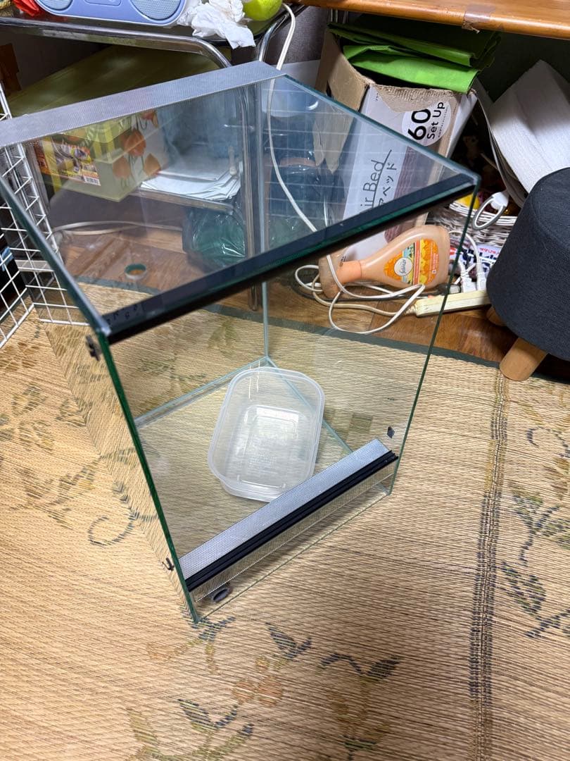 排水口付きガラスケージ《爬虫類・パルダリウム》