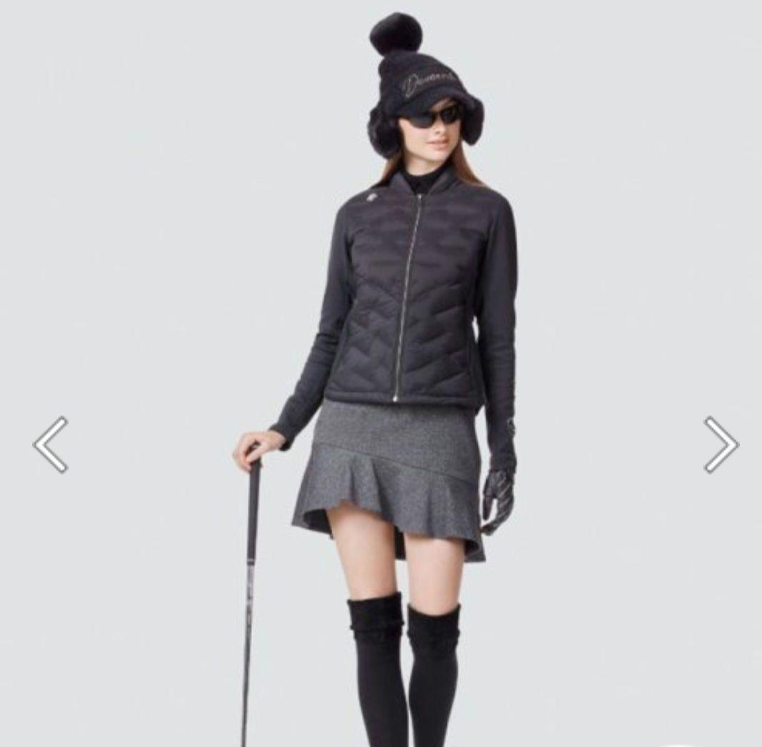 デサントゴルフLUXEデュアルレイヤードファブリックハイブリッドダウンジャケット