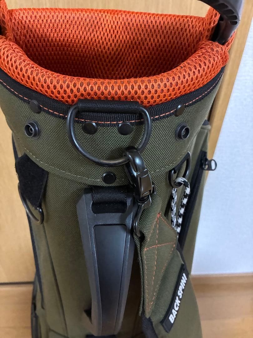 【美品】BACK SPIN!　スタンドキャディバッグ(カーキ)