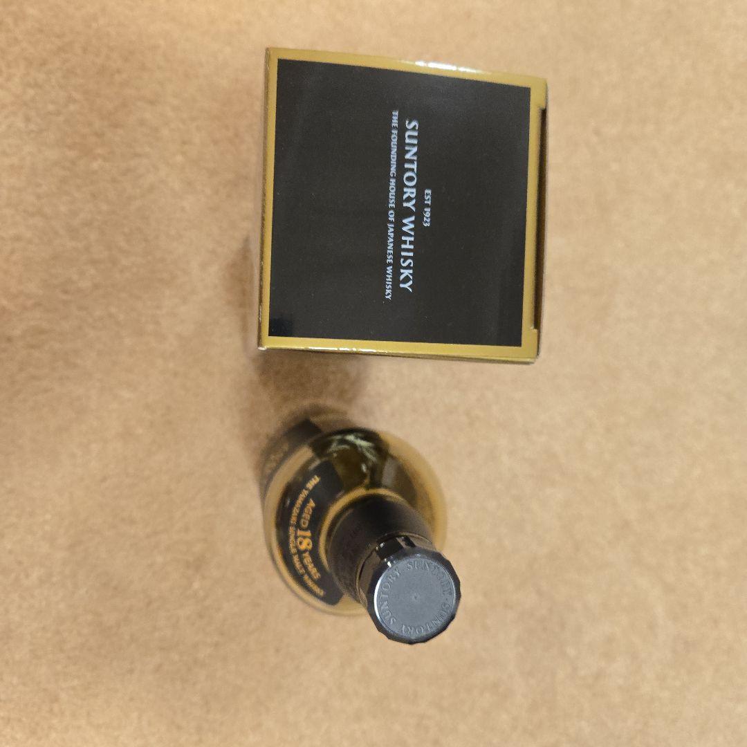 山崎 18年 化粧箱と空瓶、未洗浄です。