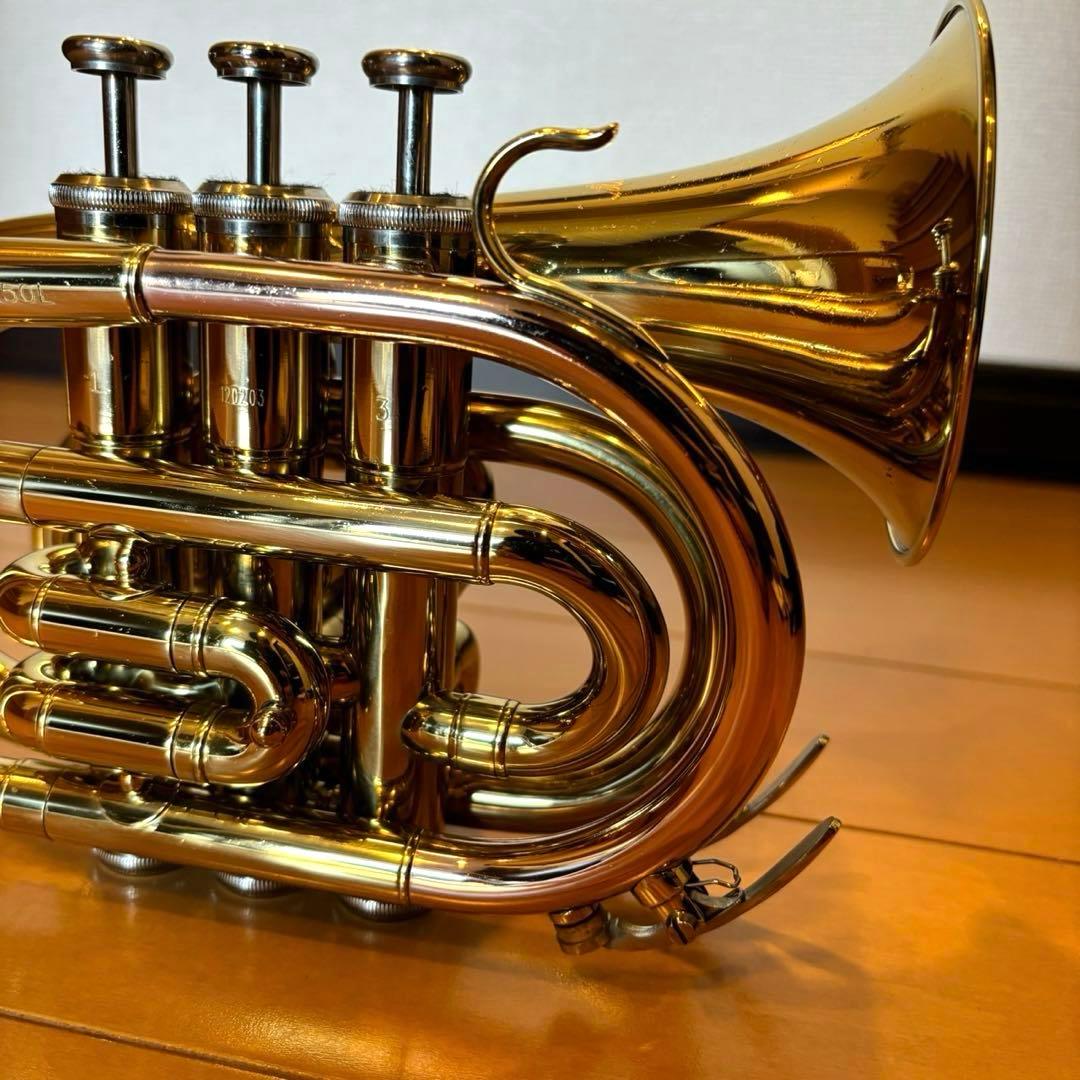 ポケットトランペット MPT250L Minerva ケース付き