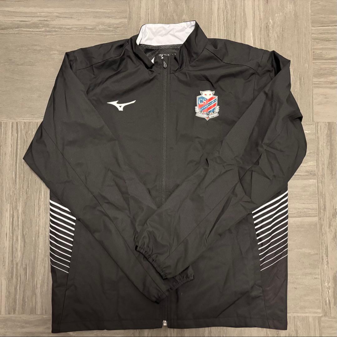北海道コンサドーレ札幌 支給品 ミズノ ウィンドブレーカー　L 黒/白