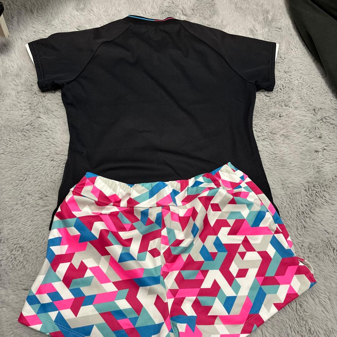 YONEX ゲームシャツレディース Lサイズ 黒/多色