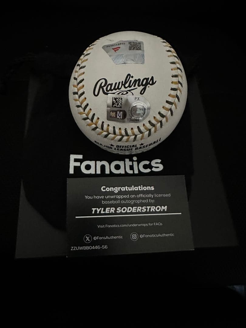 TYLER SODERSTROM 直筆サインボール A's
