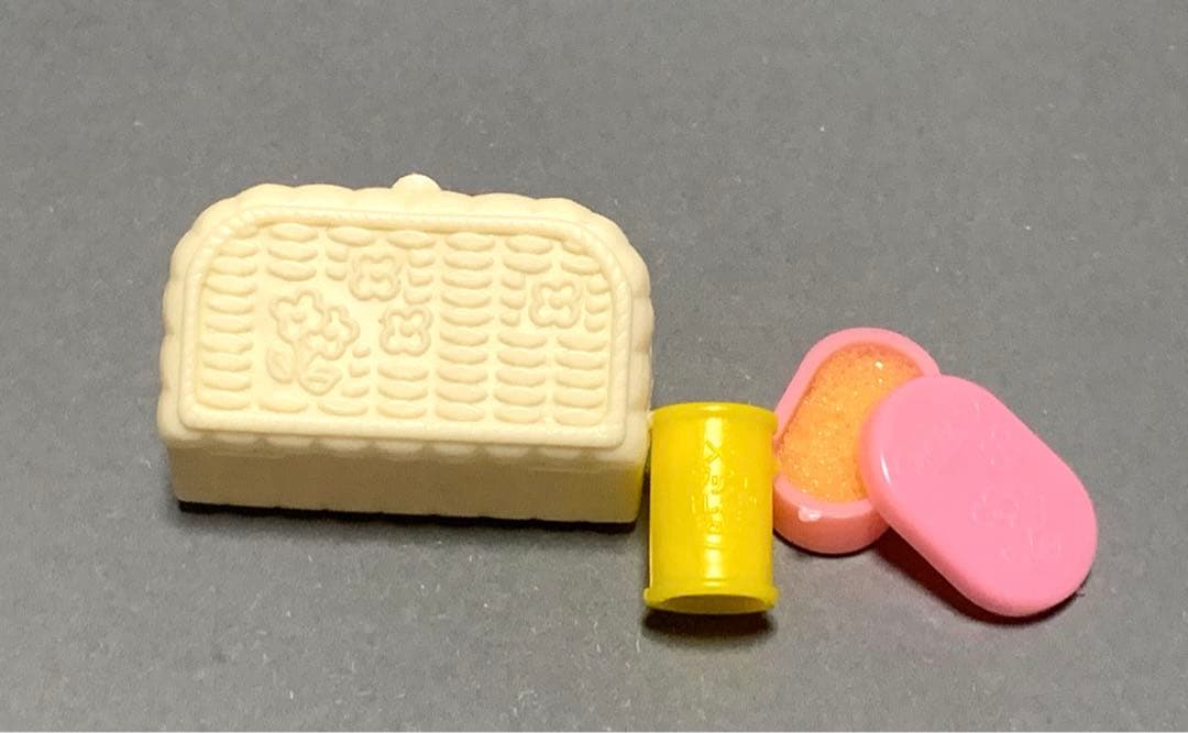 グリコ　おまけ　昭和　レトロ　ピクニックセット　白