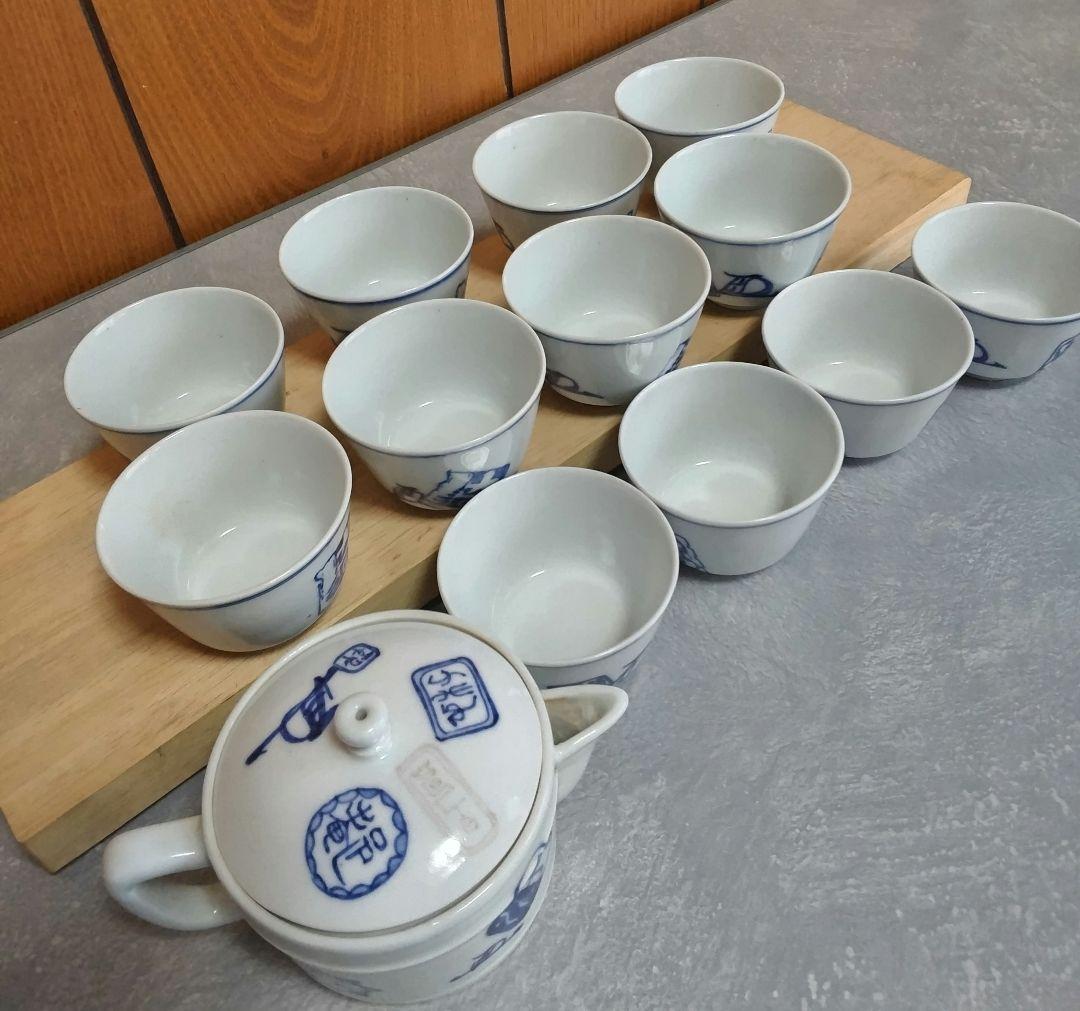 湯飲み12個と急須のセット 幹山精製 木箱付き