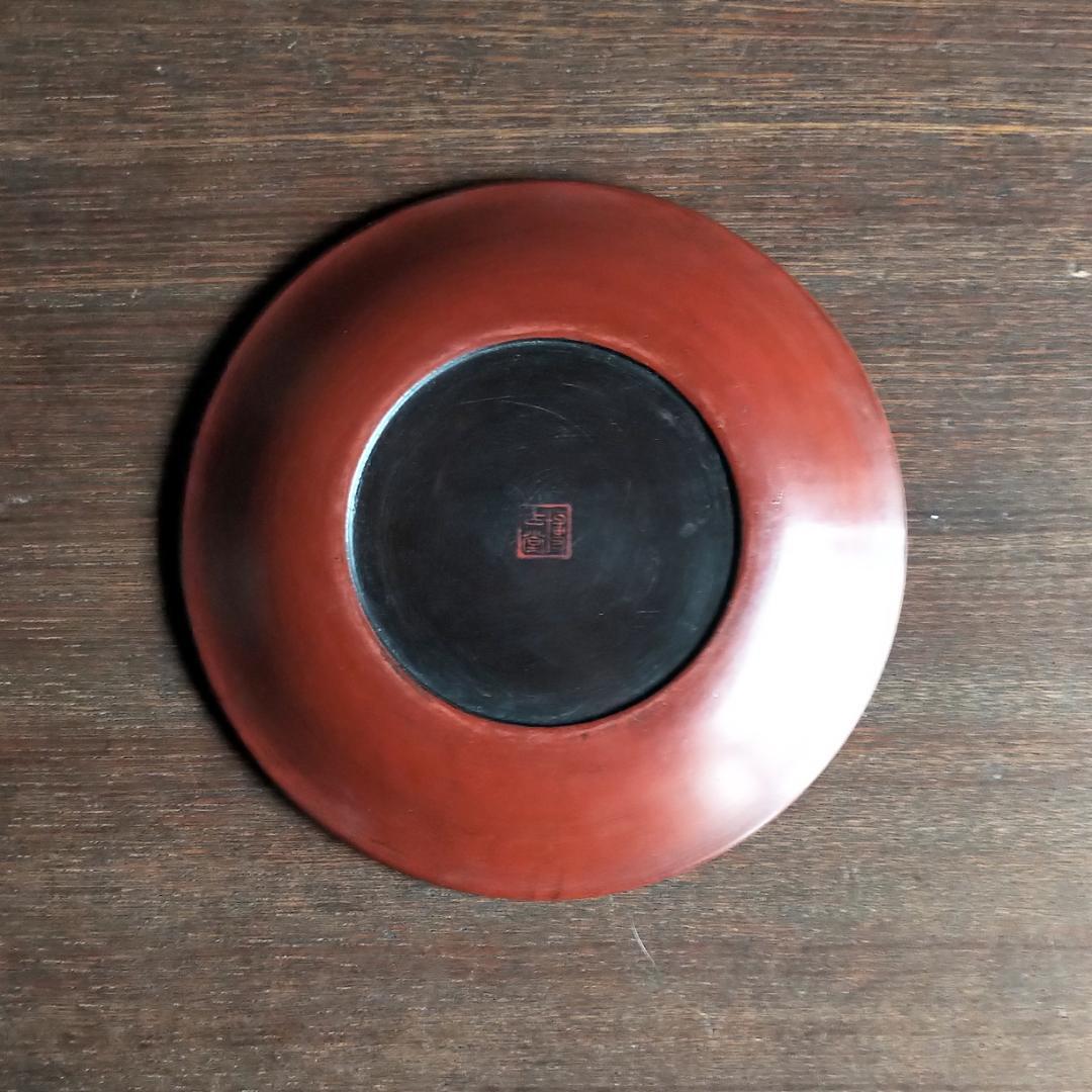 白*オ様 【最終価格】鎌倉彫　博古堂　刀痕の美　銘々皿・菓子皿・茶托　②