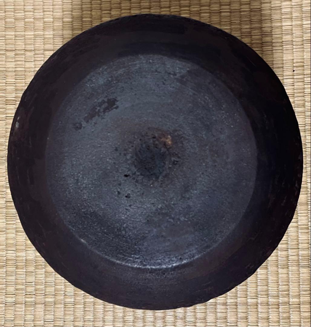 【江戸前期】甑口撫肩釜　江戸幕府御用釜師　名越弥五郎作