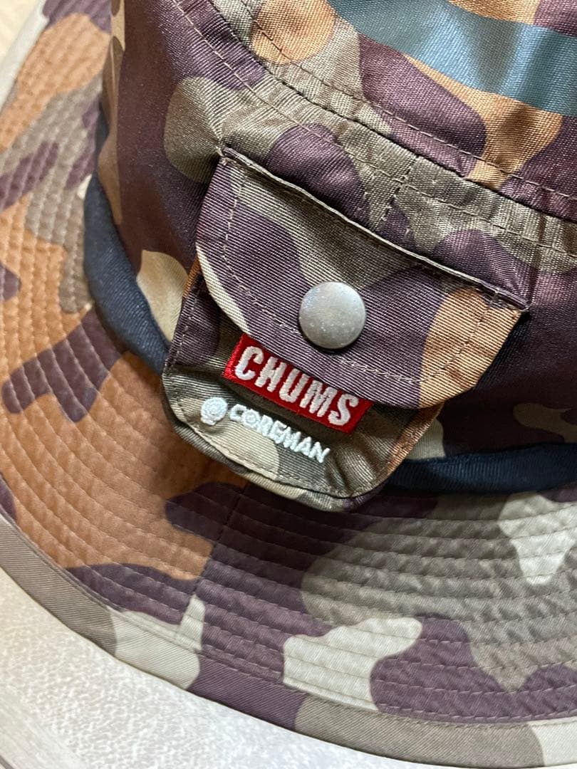 希少❗️コアマン✖︎チャムスコラボ❗️フィッシングフェスハット カモ　送料無料❗️