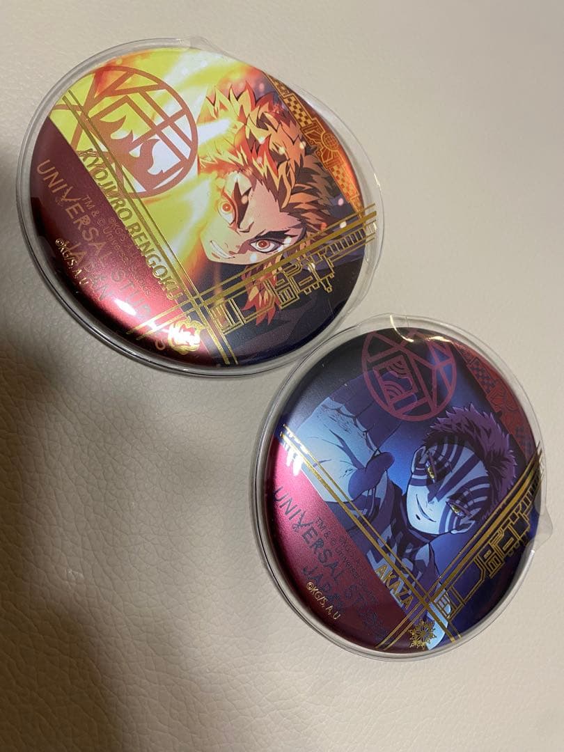 鬼滅の刃 USJ 缶バッジ 2021年　煉獄杏寿郎&猗窩座