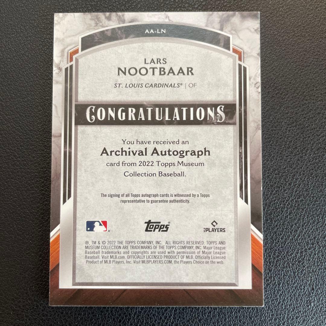 【美品】ヌートバー 直筆サイン /25 Archival Autograph