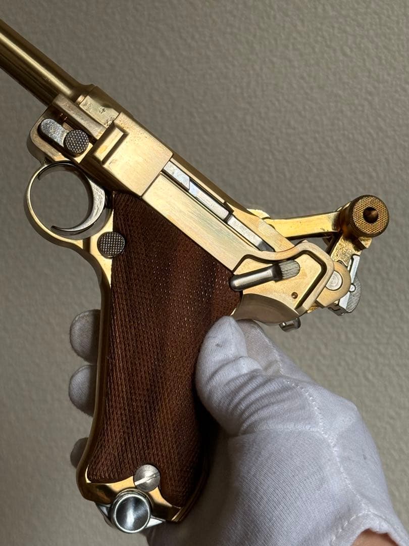 マルシン ゴールド ルガー P08 6インチ SMG 金属 モデルガン 金メッキ