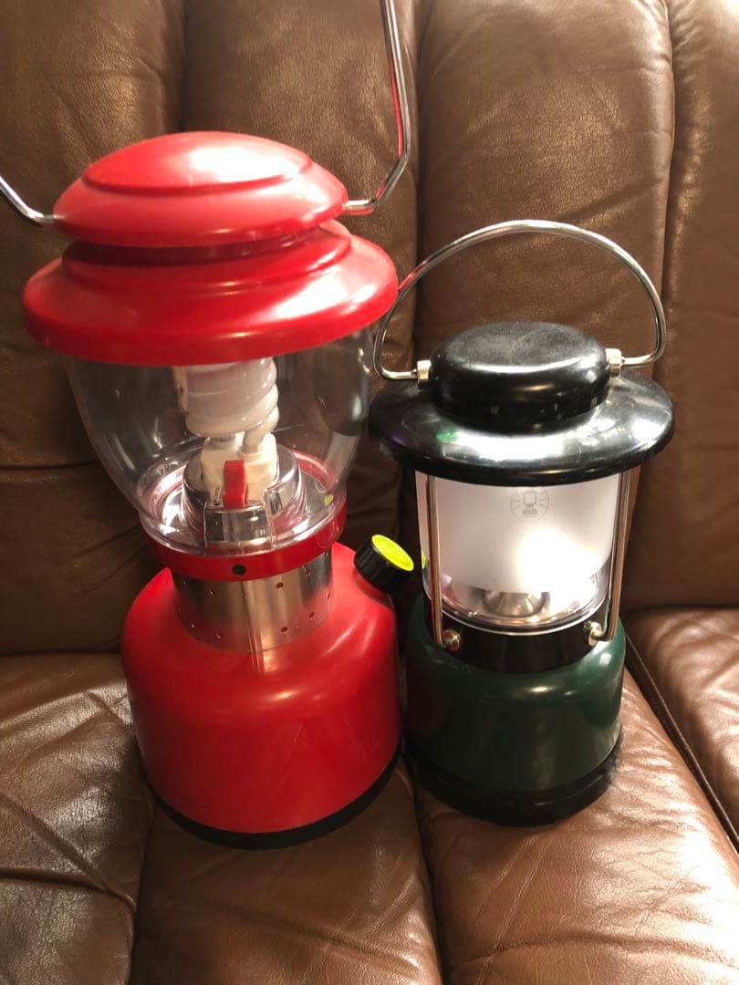 Coleman ランタンセット 赤 緑　2個セット