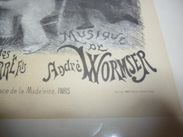 美品 1896年 フランス ポスター版画◆放蕩息子 Willette