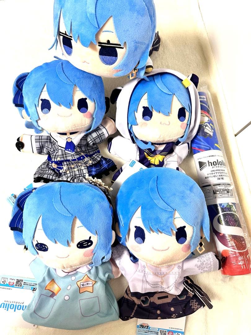 星街すいせい　寝そべり　パペット　ぬいぐるみ　マウスパッド　セット