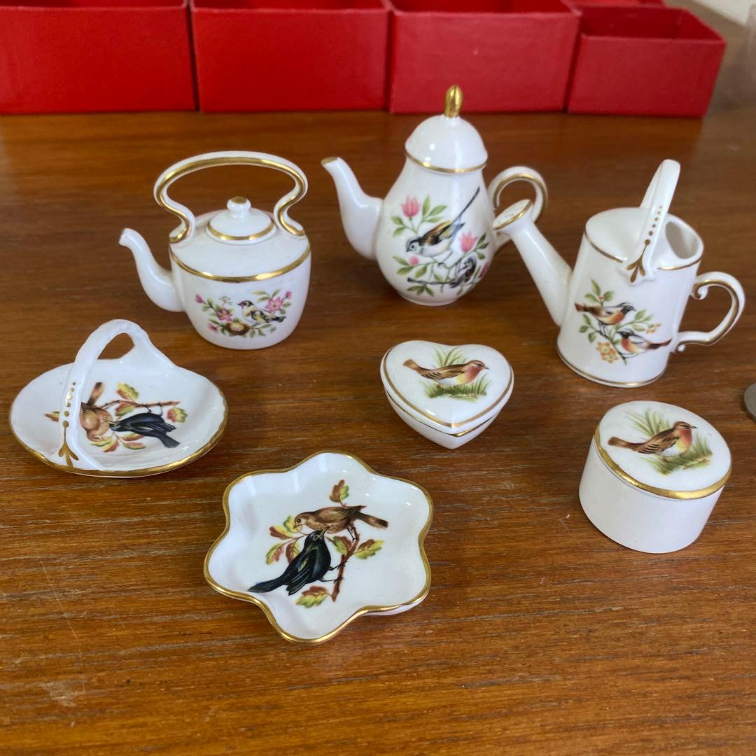 英国　スポード バード　野鳥　ミニチュア　ロビン　6点セット　箱無し