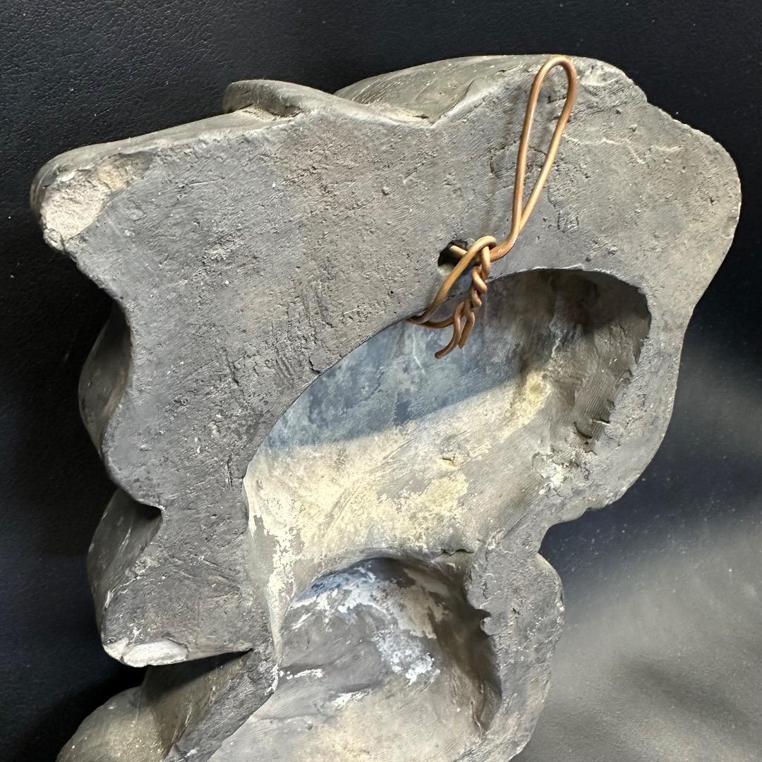 ♡Ec左1009 鍾馗 鐘馗 鬼瓦 厄除け 縁起物 土人形 アンティーク