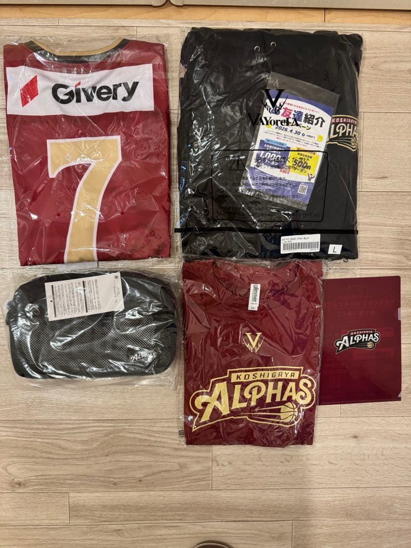 越谷アルファーズ　グッズ　松山駿　オーセン パーカー Tシャツ バッグ Bリーグ