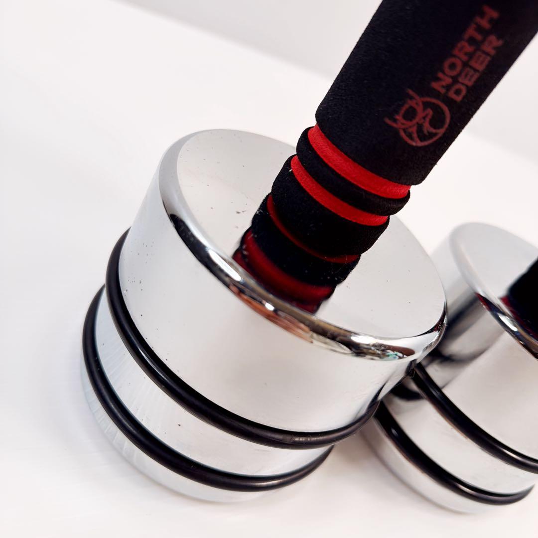 Northdeer　可変式スチール製　10kg　ダンベル　2個セット　鏡面仕上げ