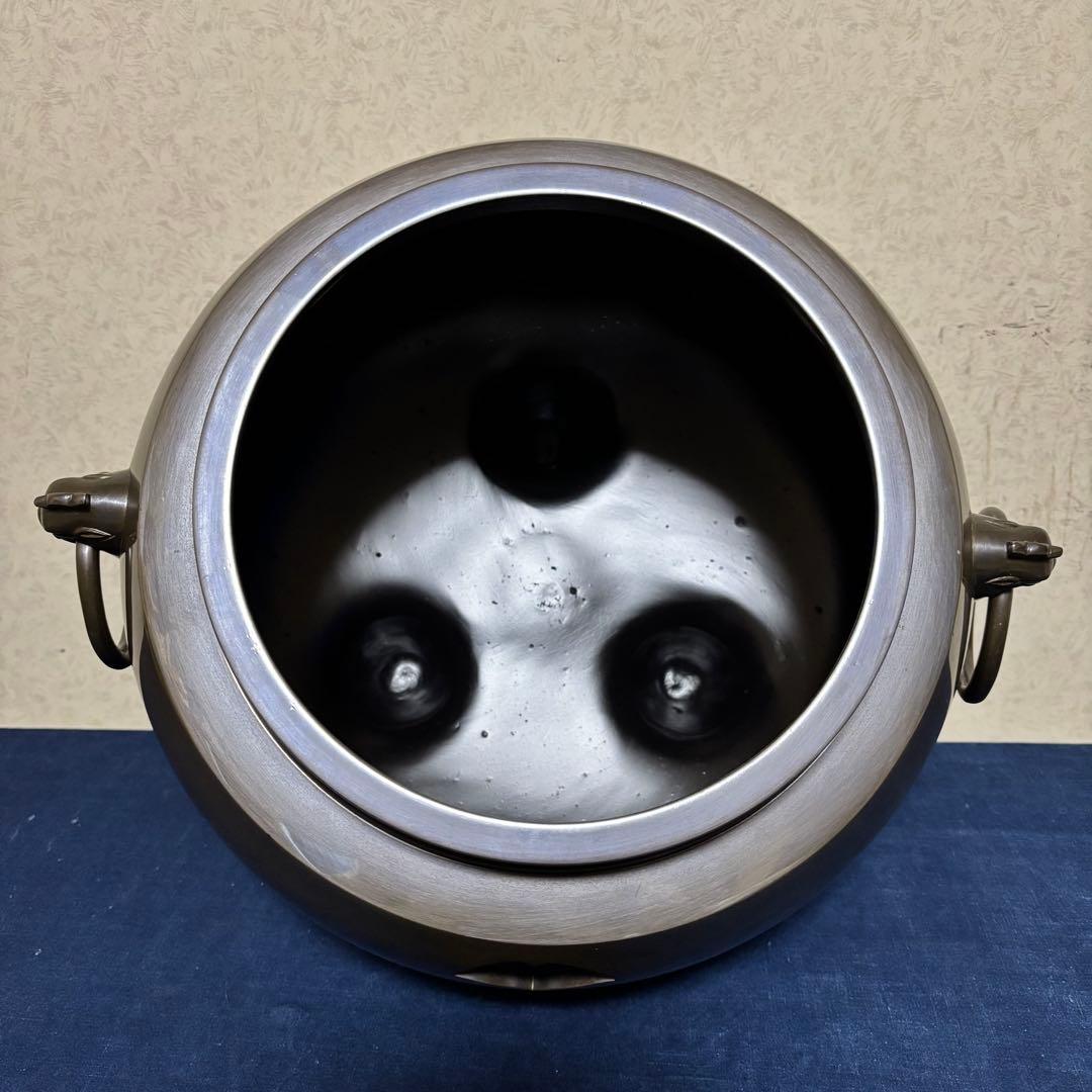 風炉/茶釜/電熱器/唐銅鬼面風炉釜/野々田製電熱器/敷板/茶道具/お点前道具