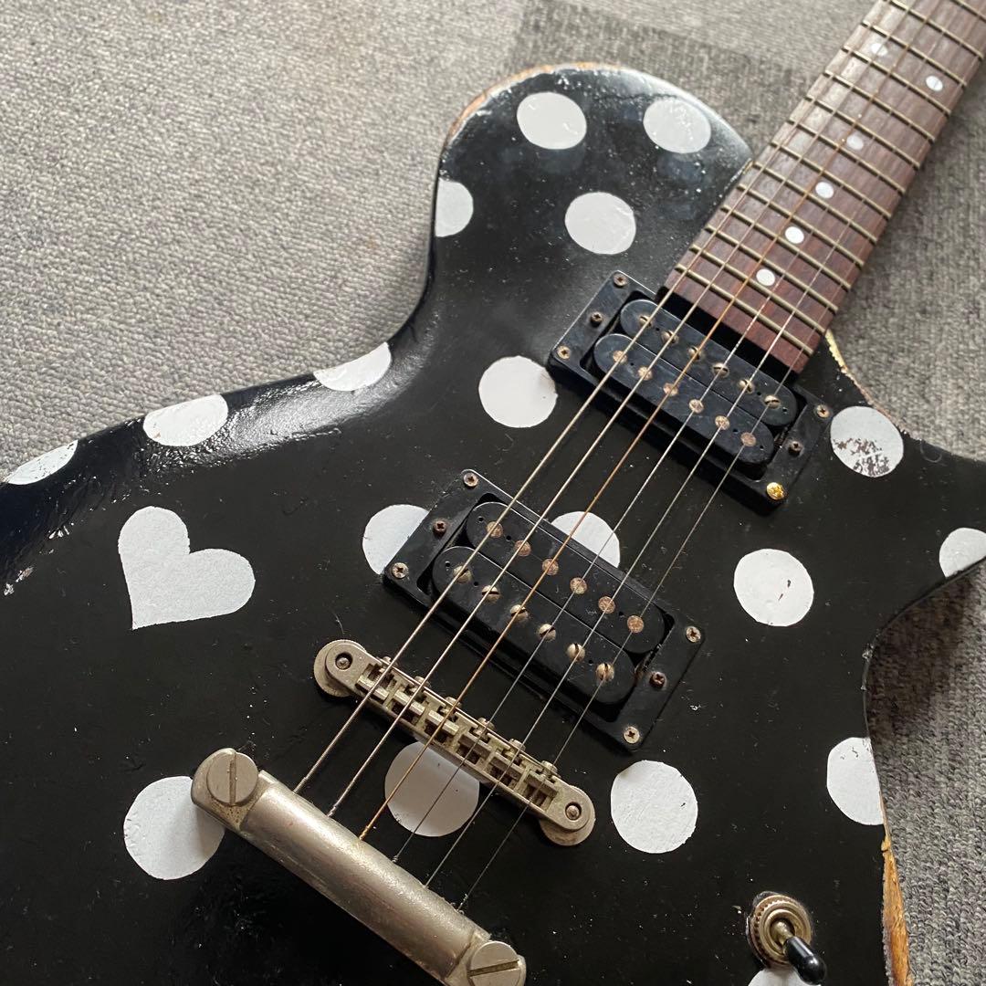 BURNY FERNANDES レスポール エレキギター レリック加工 水玉柄