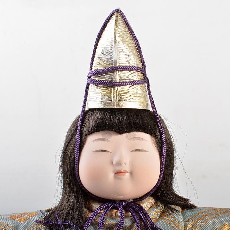 伝統工芸　真多呂作　木目込み人形　古今人形　雛人形　立雛　共箱　V　R5713