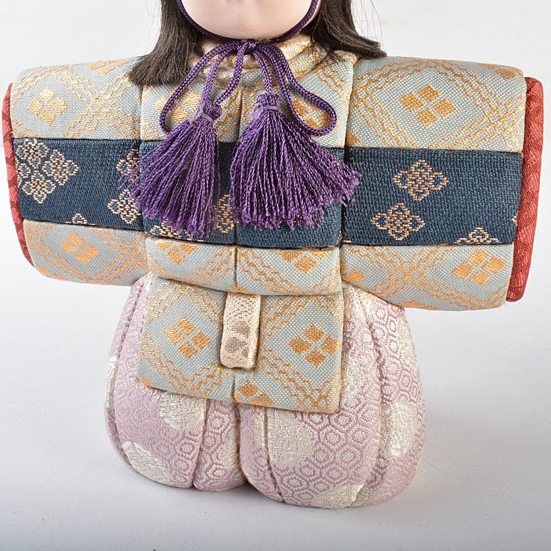 伝統工芸　真多呂作　木目込み人形　古今人形　雛人形　立雛　共箱　V　R5713