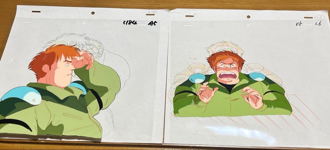 [値下げ]赤い光弾ジリオン デイブ セル画 2枚セット